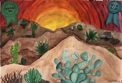 Armuchee High Art: Desert Watercolor Landscape