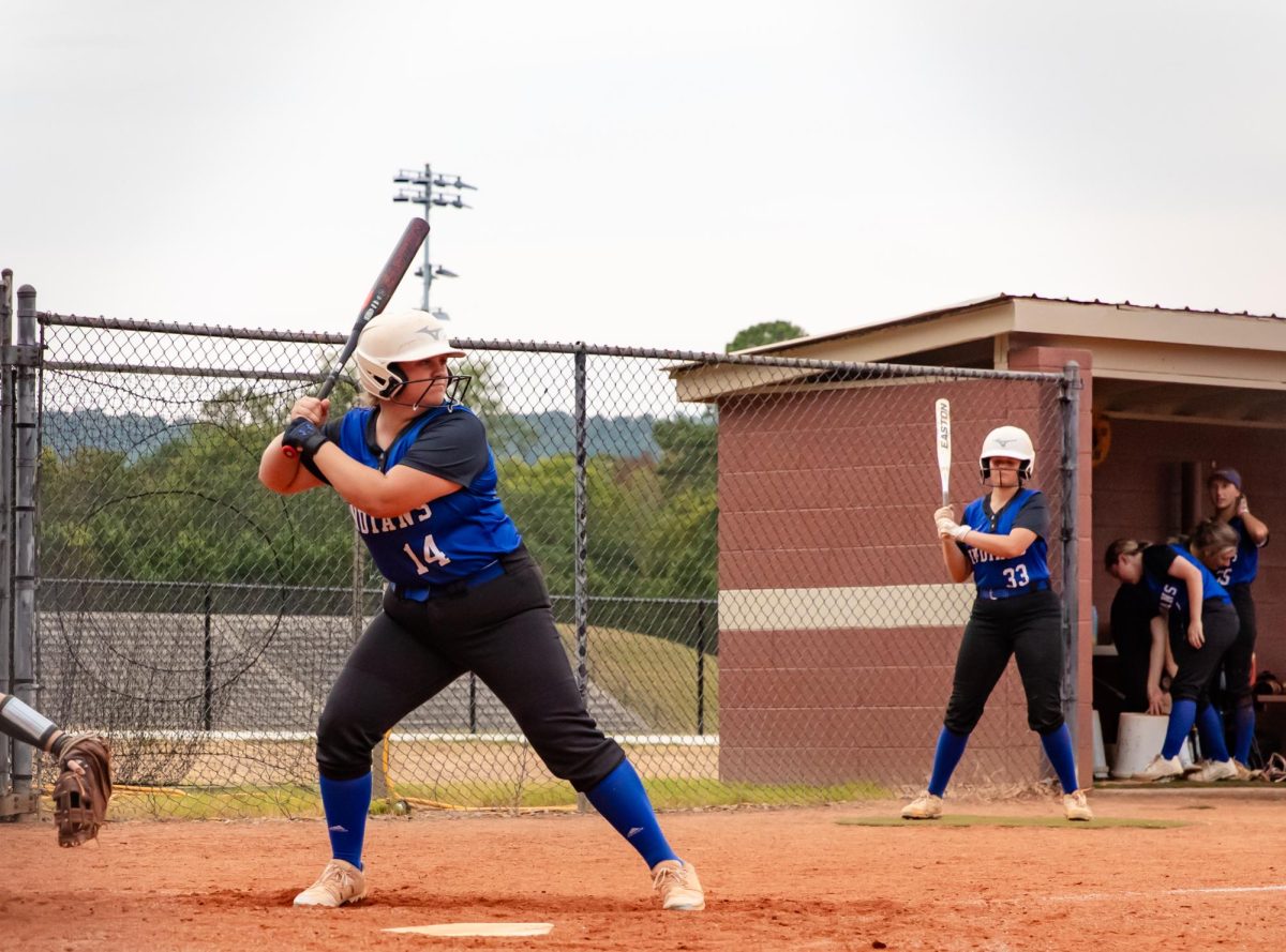 Kirsten Conti getting ready to hit the ball.