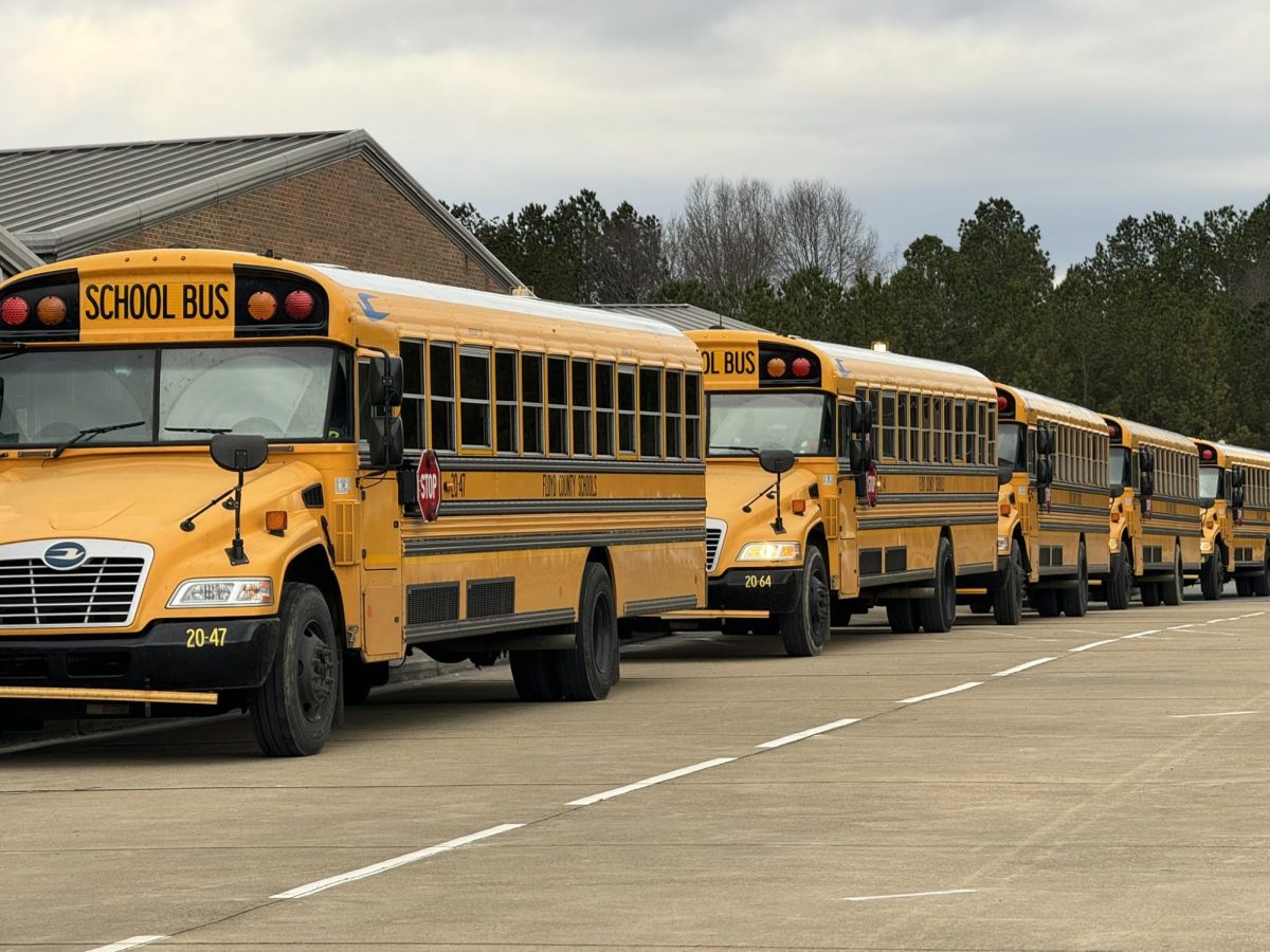 First Load Buses At Armuchee Elementary School