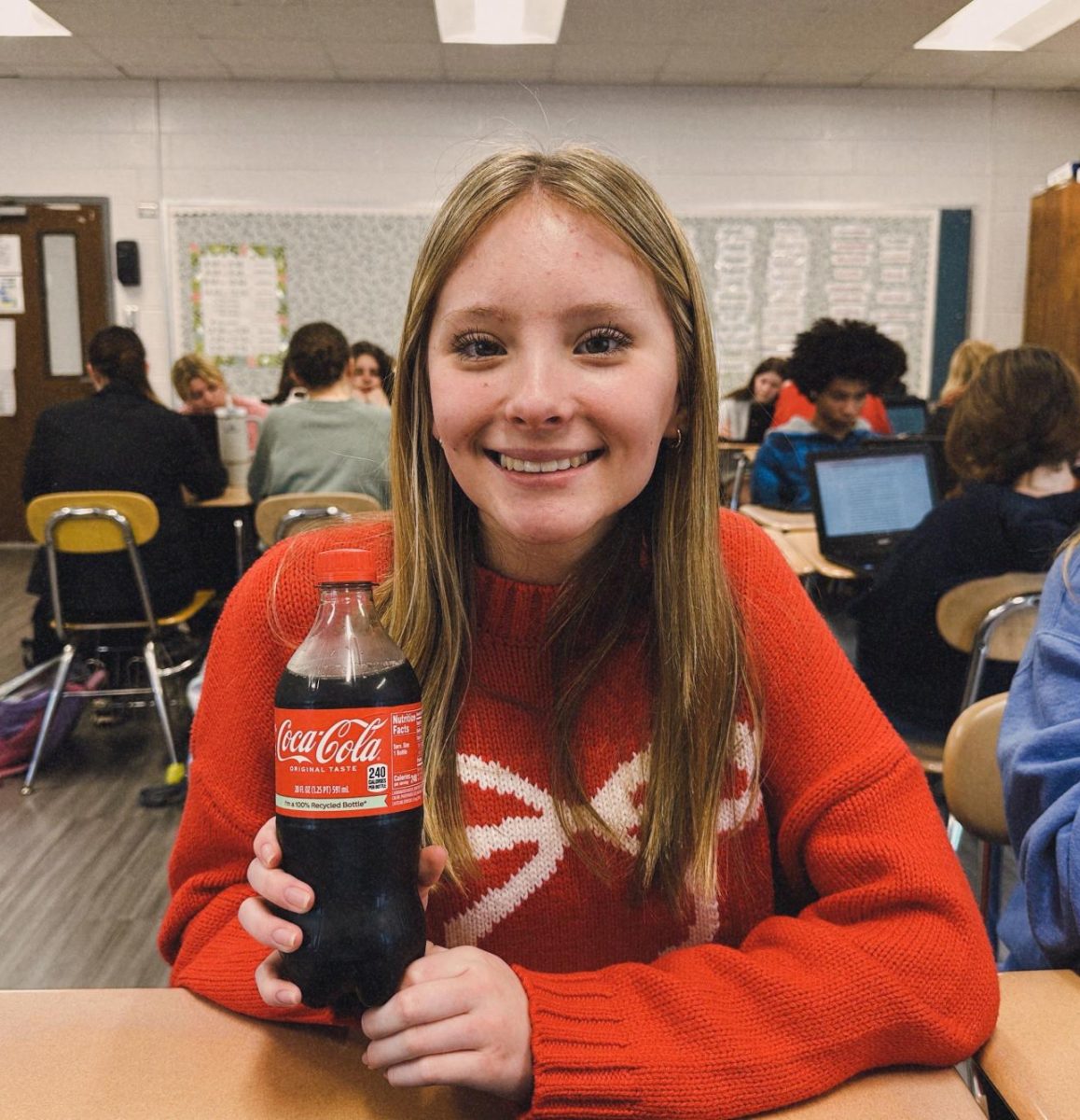 Kendall Coffman with her Coke.